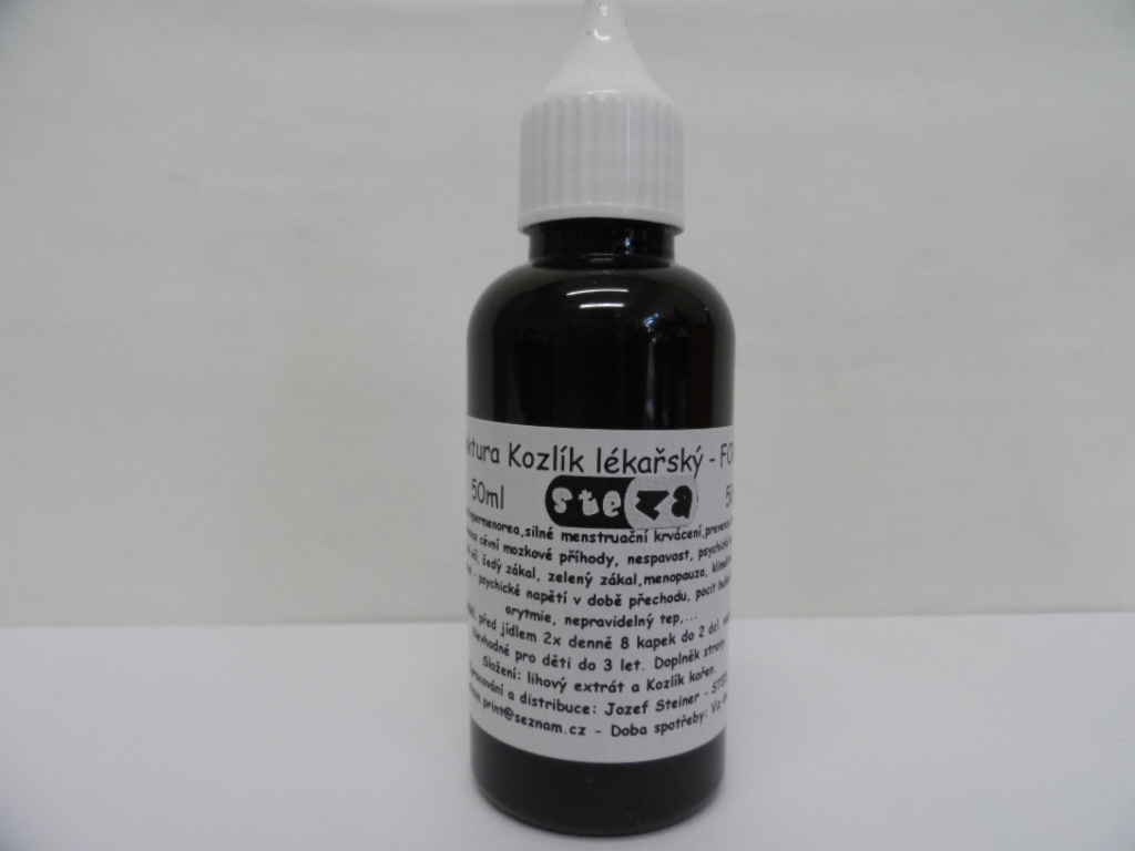 STEZA - Kozlíková tinktura - Kozlík lékařský, FORTE - 50ml.