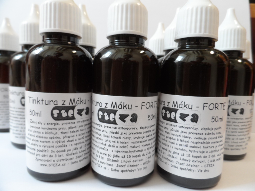 STEZA - Tinktura z máku - Máková tinktura - FORTE 50 ml.