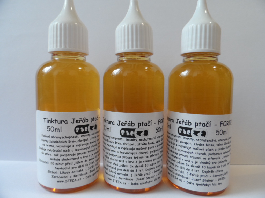 STEZA - Tinktura Jeřáb ptačí červený plod - FORTE 50 ml.