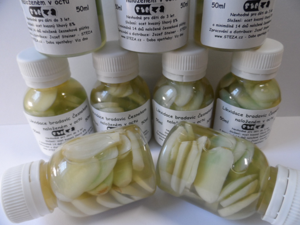 STEZA - Léčení bradavice pomocí česneku a octu 50 ml.