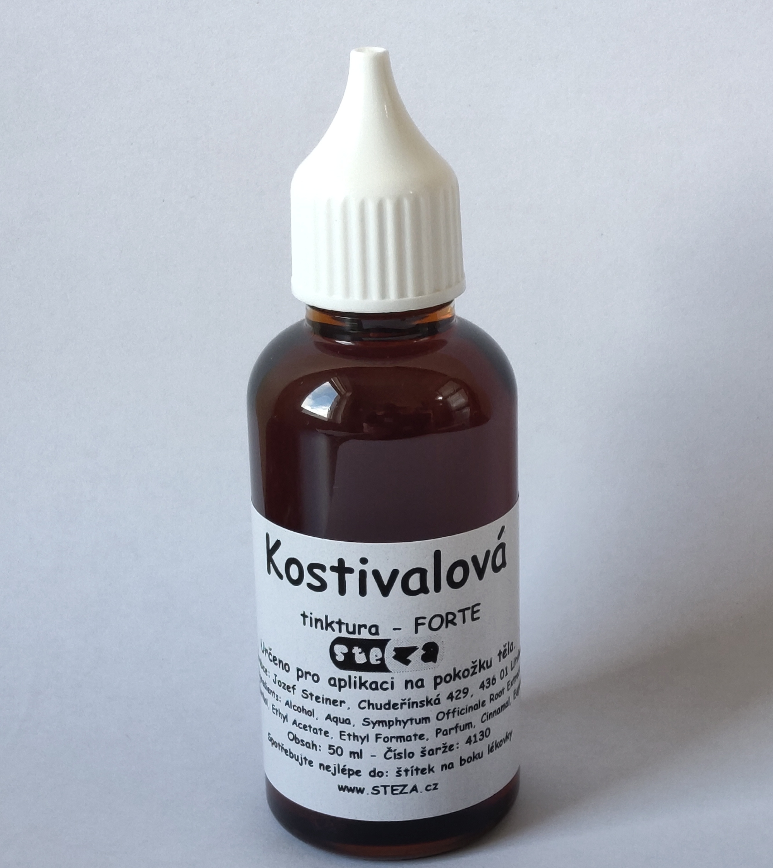 STEZA - Kostivalová tinktura - FORTE 5x lékovka po 50 ml. (Kostivalová tinktura)