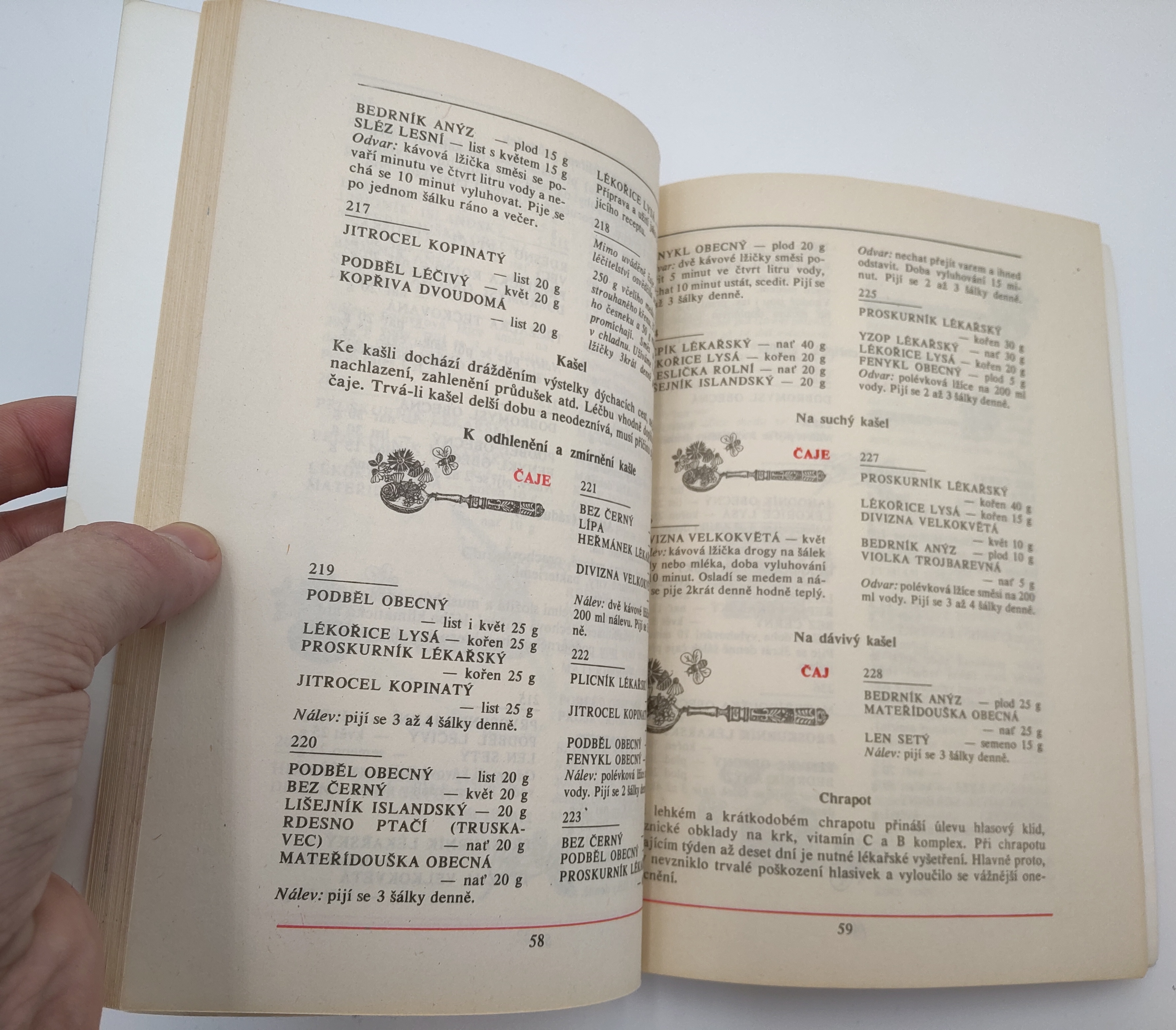 Kniha Léčivé rostliny III - lidový receptář léčivých čajů, 158 stran