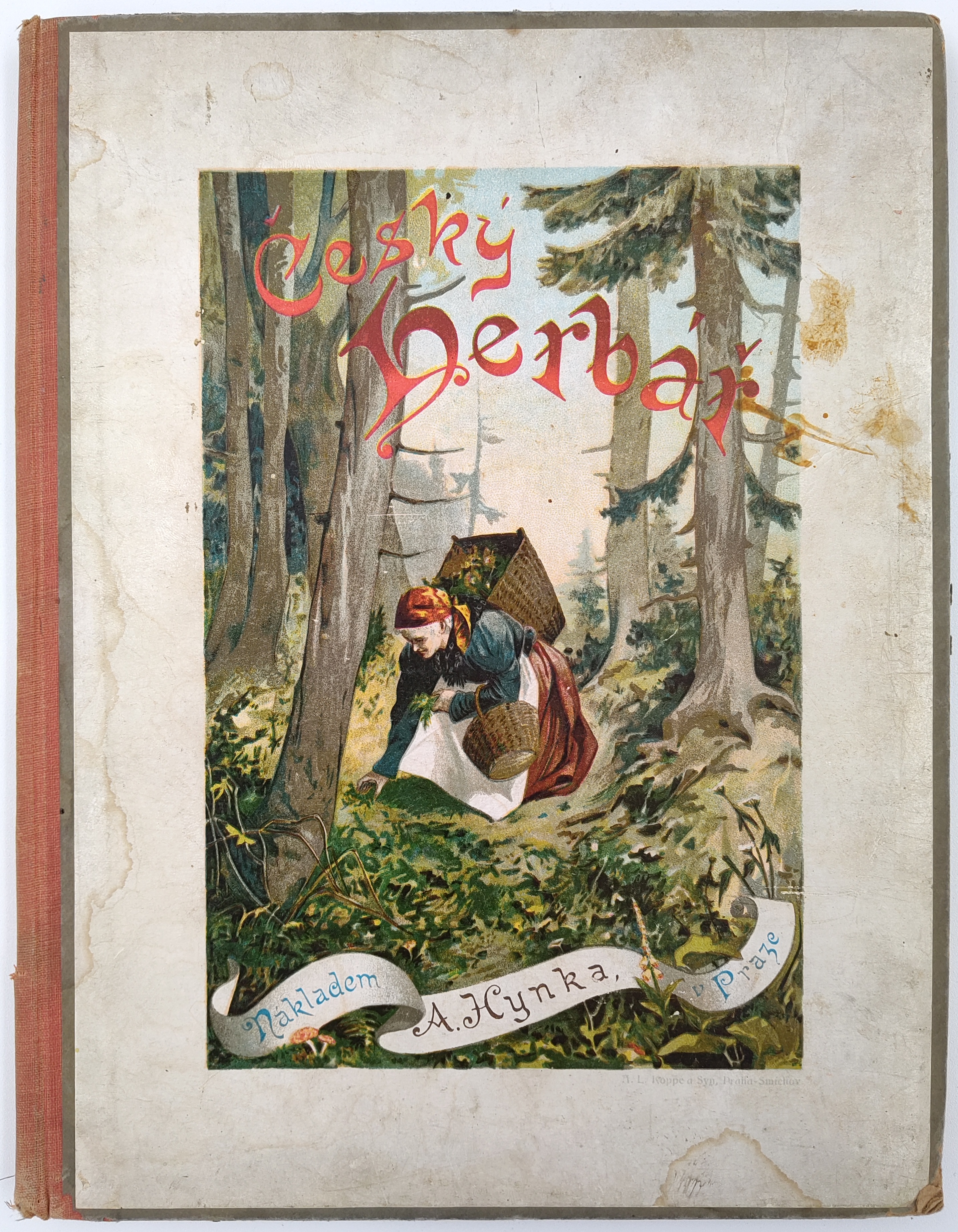 Starý Český herbář - rok cca 1920, včetně litografií