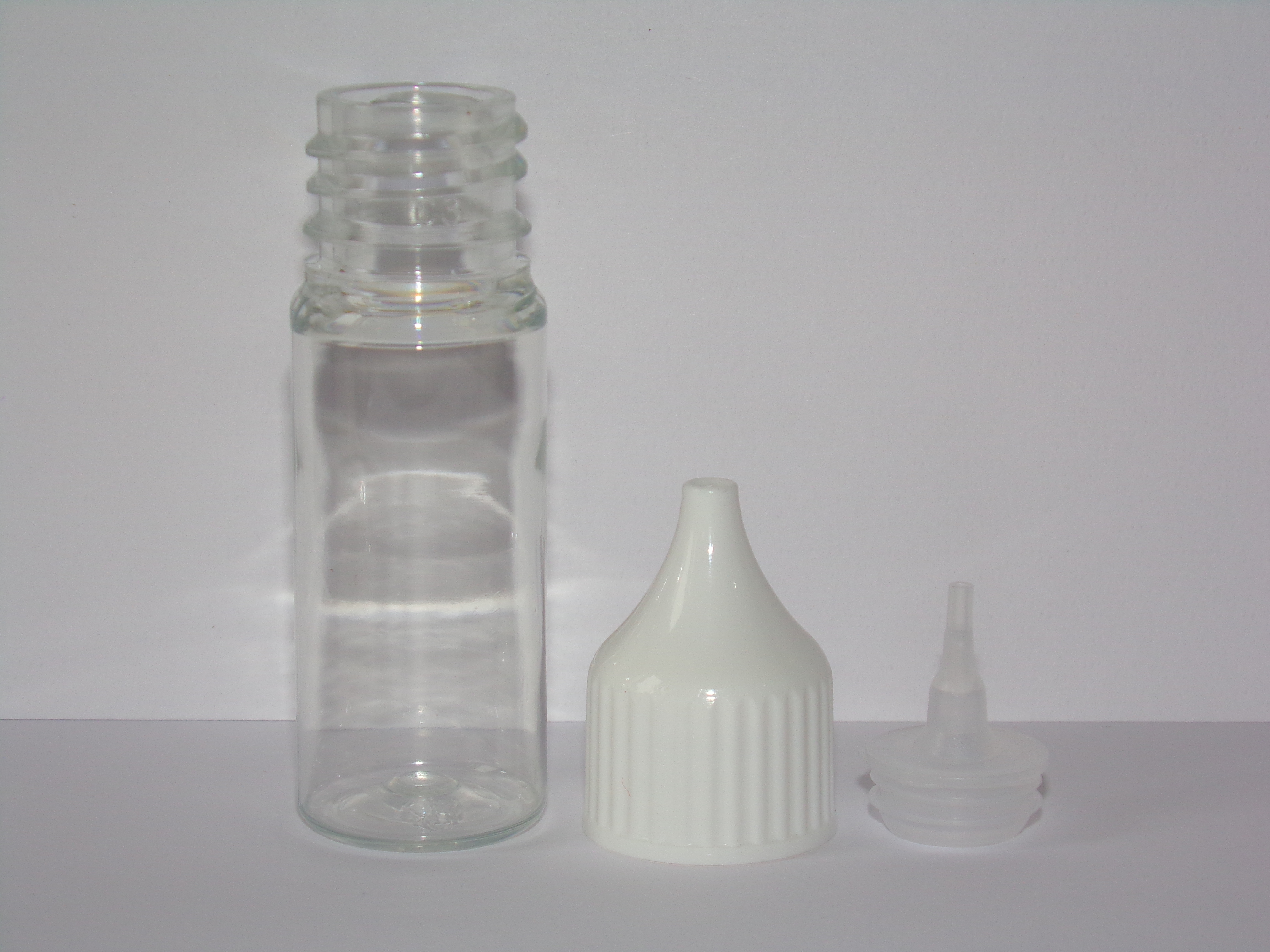STEZA - Plastová průhledná lahvička 10 ml.