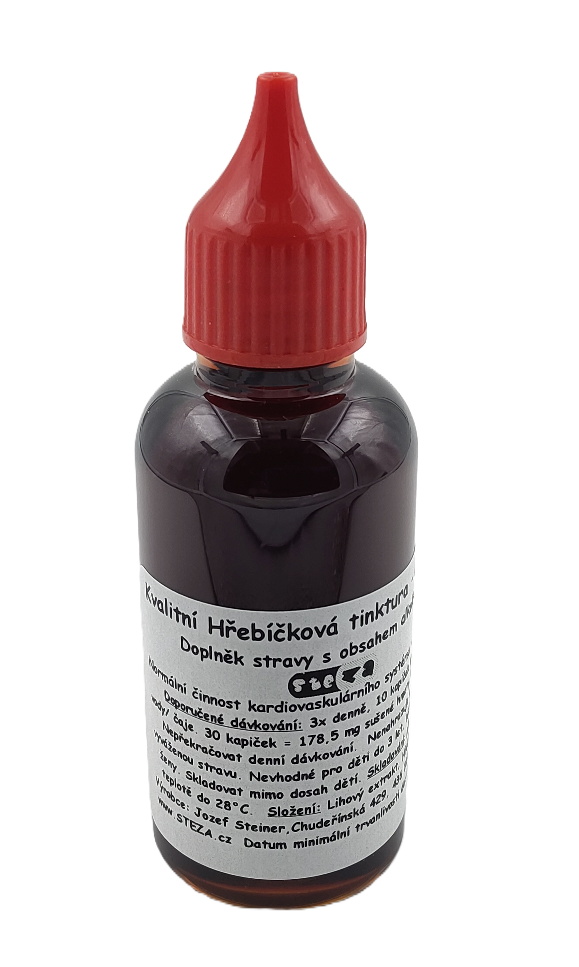 STEZA - Kvalitní Hřebíčková tinktura - FORTE 50 ml.