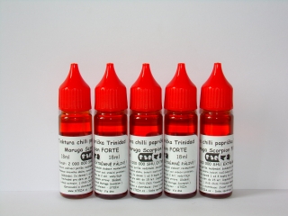 STEZA - Tinktura chilli paprička Trinidad Moruga Scorpion FORTE 5x po 18ml.