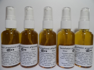 STEZA - Alkoholový dezinfekční přípravek z propolisem a mentholem 50ml.