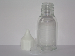 STEZA - Plastová průhledná lahvička 25 ml.