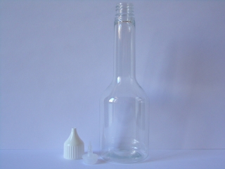STEZA - Plastová průhledná lahvička 145 ml.
