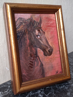 Krásný obraz kůň - 13cm x 18cm