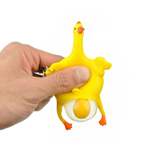 Klíčenka slepička s vajíčkem - antistresová hračka :-)