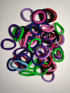 Bavlněné barevné gumičky do culíku 50ks