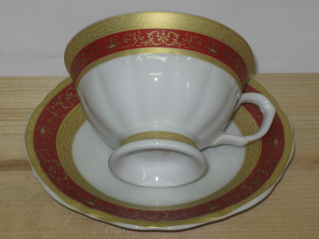 STEZA - Krásná česká porcelánová čajová souprava ZLATÁ